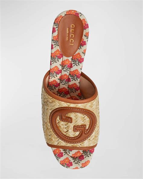 gucci raffia slides|gucci closed toe sandals.